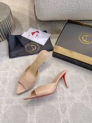Fortok Christian Louboutin Miss Z Mule Beige 85mm/100mm - 4