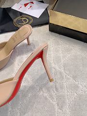 Fortok Christian Louboutin Miss Z Mule Beige 85mm/100mm - 5