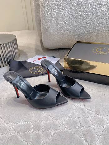 Fortok Christian Louboutin Miss Z Mule Black 85mm/100mm