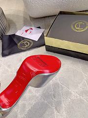 Fortok Christian Louboutin Me Dolly Silver 6.5/8.5/10cm - 6