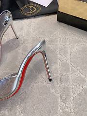 Fortok Christian Louboutin Me Dolly Silver 6.5/8.5/10cm - 4