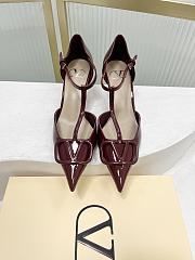 Fortok Valentino Garavani VLogo Signature T-strap pumps Burgundy 6.5cm - 1