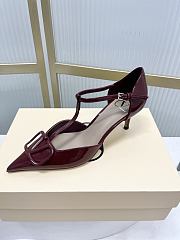 Fortok Valentino Garavani VLogo Signature T-strap pumps Burgundy 6.5cm - 6