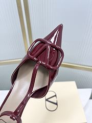 Fortok Valentino Garavani VLogo Signature T-strap pumps Burgundy 6.5cm - 4