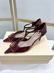 Fortok Valentino Garavani VLogo Signature T-strap pumps Burgundy 6.5cm - 2