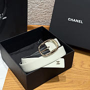 Fortok Chanel Belt White 30mm - 1