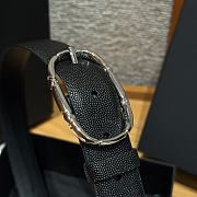 Fortok Chanel Belt Black - Silver 30mm - 2