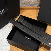 Fortok Chanel Belt Black - Silver 30mm - 3