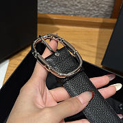 Fortok Chanel Belt Black - Silver 30mm - 5