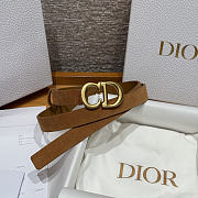 Fortok Dior CD Belt 20mm Brown Suede - 1