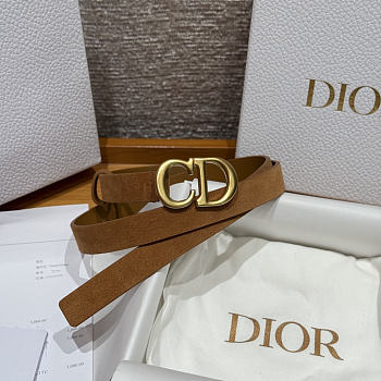 Fortok Dior CD Belt 20mm Brown Suede