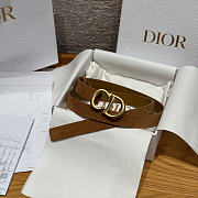 Fortok Dior CD Belt 20mm Brown Suede - 3