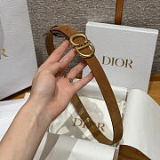 Fortok Dior CD Belt 20mm Brown Suede - 4