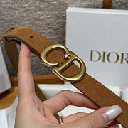 Fortok Dior CD Belt 20mm Brown Suede - 5