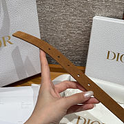 Fortok Dior CD Belt 20mm Brown Suede - 6