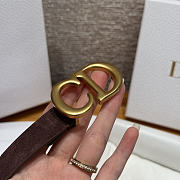 Fortok Dior CD Belt 20mm Dark Brown Suede - 2