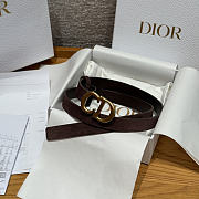 Fortok Dior CD Belt 20mm Dark Brown Suede - 3