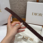 Fortok Dior CD Belt 20mm Dark Brown Suede - 4