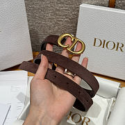 Fortok Dior CD Belt 20mm Dark Brown Suede - 6