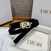 Fortok Dior CD Belt 20mm Black Suede - 1