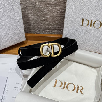Fortok Dior CD Belt 20mm Black Suede