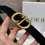 Fortok Dior CD Belt 20mm Black Suede - 3