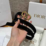 Fortok Dior CD Belt 20mm Black Suede - 6