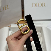 Fortok Dior CD Belt 20mm Black Grained Cowhide Leather - 6