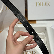 Fortok Dior CD Belt 20mm Black Grained Cowhide Leather - 5