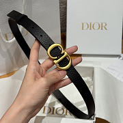 Fortok Dior CD Belt 20mm Black Grained Cowhide Leather - 3