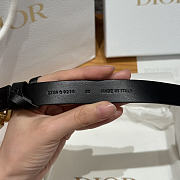 Fortok Dior CD Belt 20mm Black Grained Cowhide Leather - 2