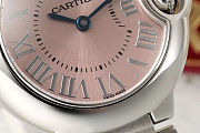 Fortok Cartier Ballon Bleu watch Steel/Pink sunray dial 28mm  - 4
