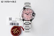 Fortok Cartier Ballon Bleu watch Steel/Pink sunray dial 33mm  - 1