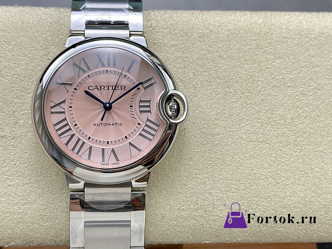 Fortok Cartier Ballon Bleu watch Steel/Pink sunray dial 36mm  - 1