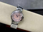 Fortok Cartier Ballon Bleu watch Steel/Pink sunray dial 36mm  - 6
