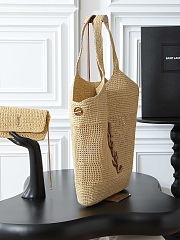 Fortok Saint Laurent Icare Maxi Shopping Tote Raffia 37-55x43×5cm - 3
