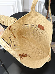 Fortok Saint Laurent Icare Maxi Shopping Tote Raffia 37-55x43×5cm - 5