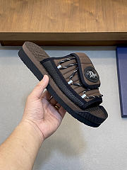 Fortok Dior 2026ss Dior H-Town Men Slides Brown - 3