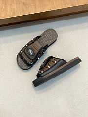Fortok Dior 2026ss Dior H-Town Men Slides Brown - 5