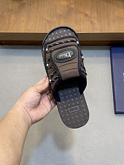 Fortok Dior 2026ss Dior H-Town Men Slides Brown - 6