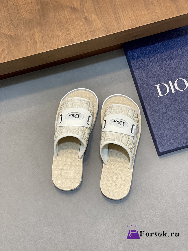 Fortok Dior 2026ss Dior Alpha Sandals Men Slides Beige - 1