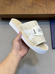 Fortok Dior 2026ss Dior Alpha Sandals Men Slides Beige - 3