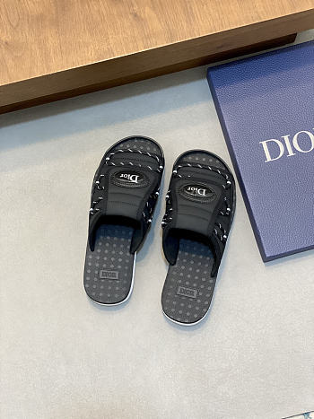 Fortok Dior 2026ss Dior H-Town Men Slides Black