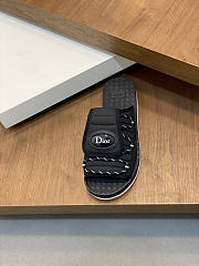 Fortok Dior 2026ss Dior H-Town Men Slides Black - 5