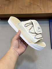 Fortok Dior 2026ss Dior H-Town Men Slides Beige - 5
