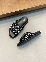 Fortok Louis Vuitton Miami Men Mules Black  - 3