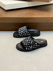 Fortok Louis Vuitton Miami Men Mules Black  - 2