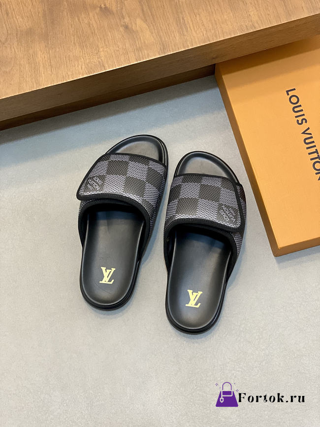 Fortok Louis Vuitton Miami Men Mules Black 02 - 1