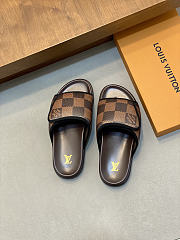Fortok Louis Vuitton Miami Men Mules Brown - 1