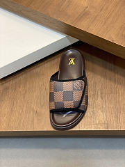 Fortok Louis Vuitton Miami Men Mules Brown - 6